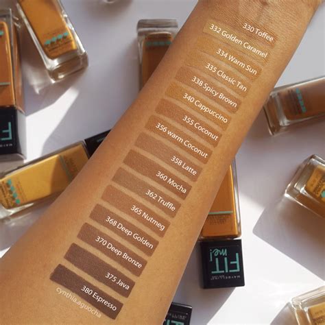 fit me matte poreless foundation swatches